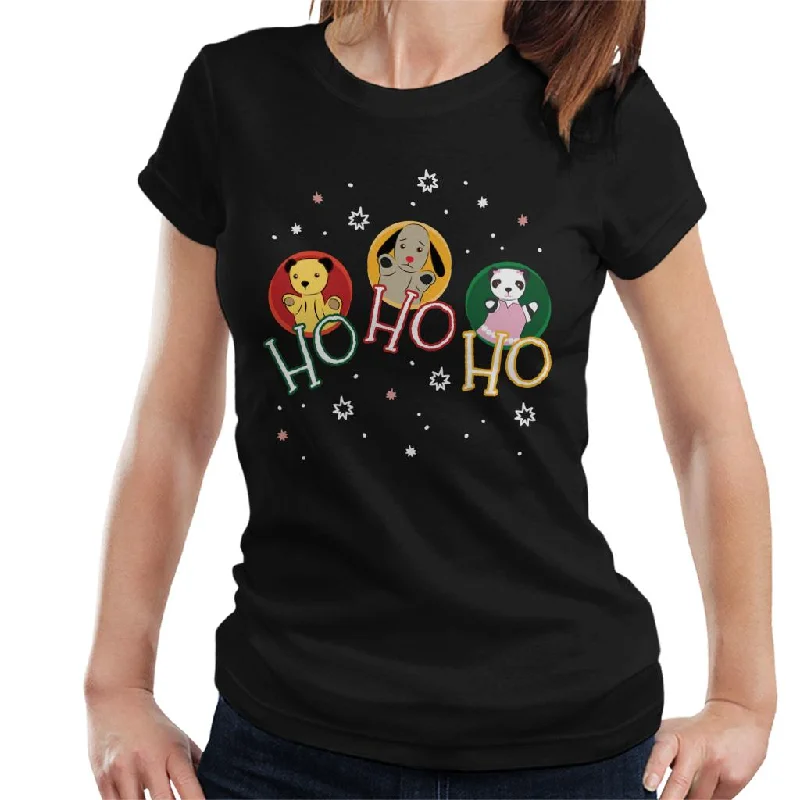 Sooty Christmas Ho Ho Ho Women's T-Shirt Print Jacquard Patchwork