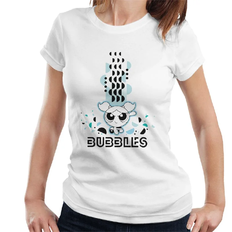 Powerpuff Girls Bubbles Abstract Circle Art Women's T-Shirt Print Jacquard Patchwork Powerpuff Girls Bubbles Abstract Circle Art Women's T-Shirt Print Jacquard Patchwork