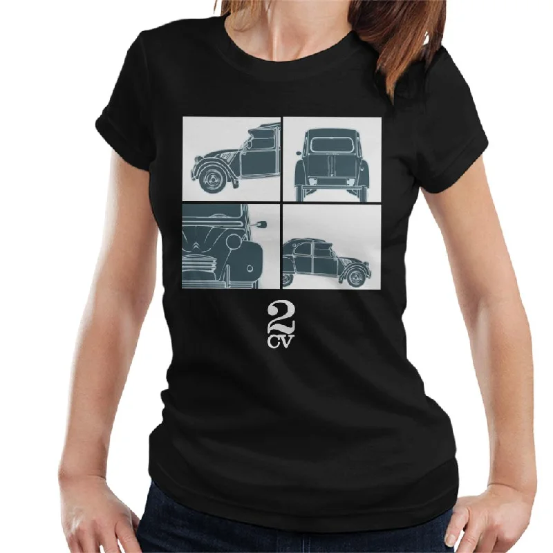 Citroën 2CV White Glamour Close Ups Women's T-Shirt Ribbed T-Shirt High Neck Heavyweight Citroën 2CV White Glamour Close Ups Women's T-Shirt Ribbed T-Shirt High Neck Heavyweight