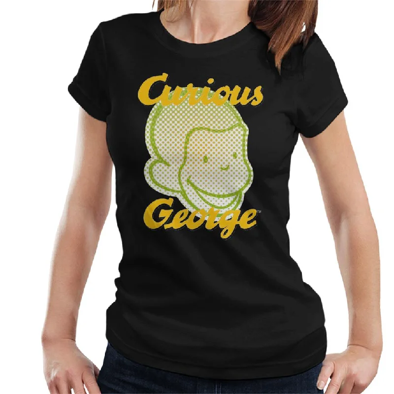 Curious George Face Logo Women's T-Shirt Chenille Fabric Brocade Fabric Lace Fabric