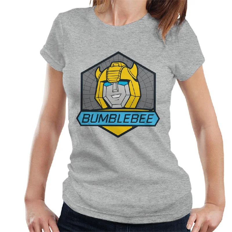 Transformers Bumblebee Blue Eyes Retro Badge Women's T-Shirt Anti-Pilling Machine Wash Handmade Transformers Bumblebee Blue Eyes Retro Badge Women's T-Shirt Anti-Pilling Machine Wash Handmade