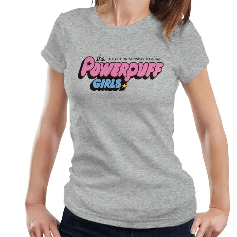 Powerpuff Girls Bubble Text Logo Women's T-Shirt Hooded Caped Shawl Collar