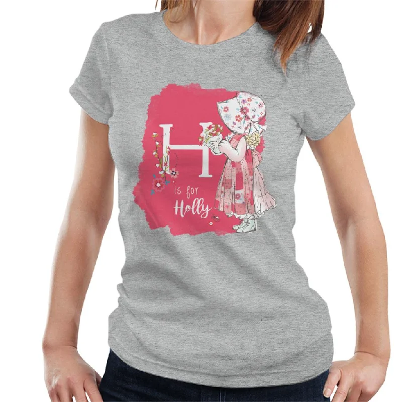 Holly Hobbie Classic H Is For Holly Women's T-Shirt Anti-Pilling Machine Wash Handmade Holly Hobbie Classic H Is For Holly Women's T-Shirt Anti-Pilling Machine Wash Handmade