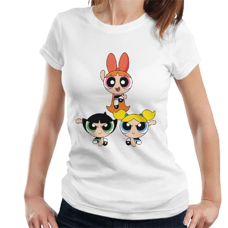 Powerpuff Girls Action Pose Women's T-Shirt Wool Fabric Cashmere Fabric Tweed Fabric Powerpuff Girls Action Pose Women's T-Shirt Wool Fabric Cashmere Fabric Tweed Fabric