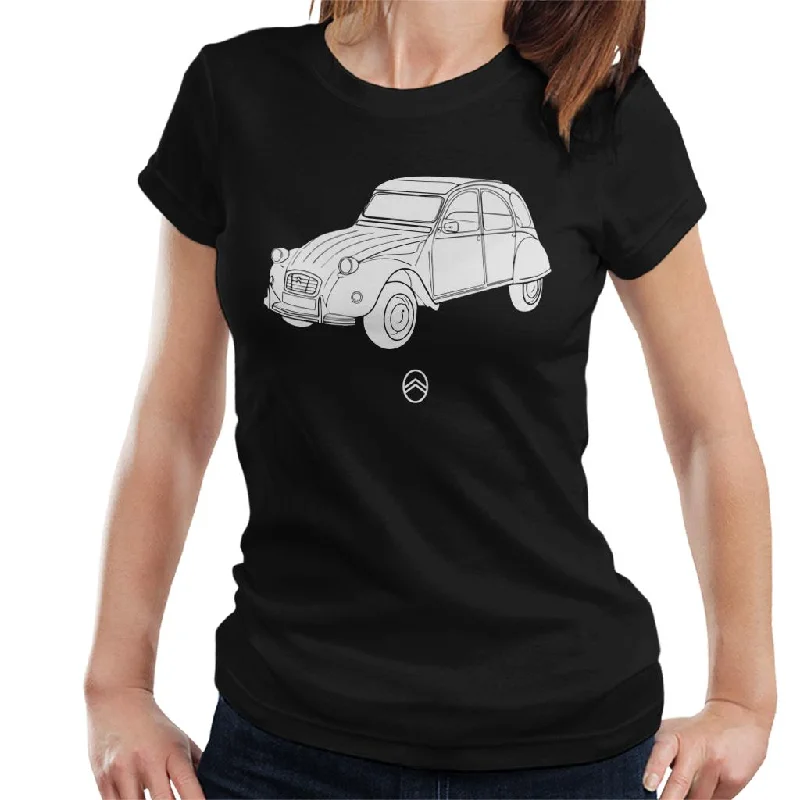 Citroën 2CV Angle For Dark Women's T-Shirt Zippered Front Buttoned Front Snap Front