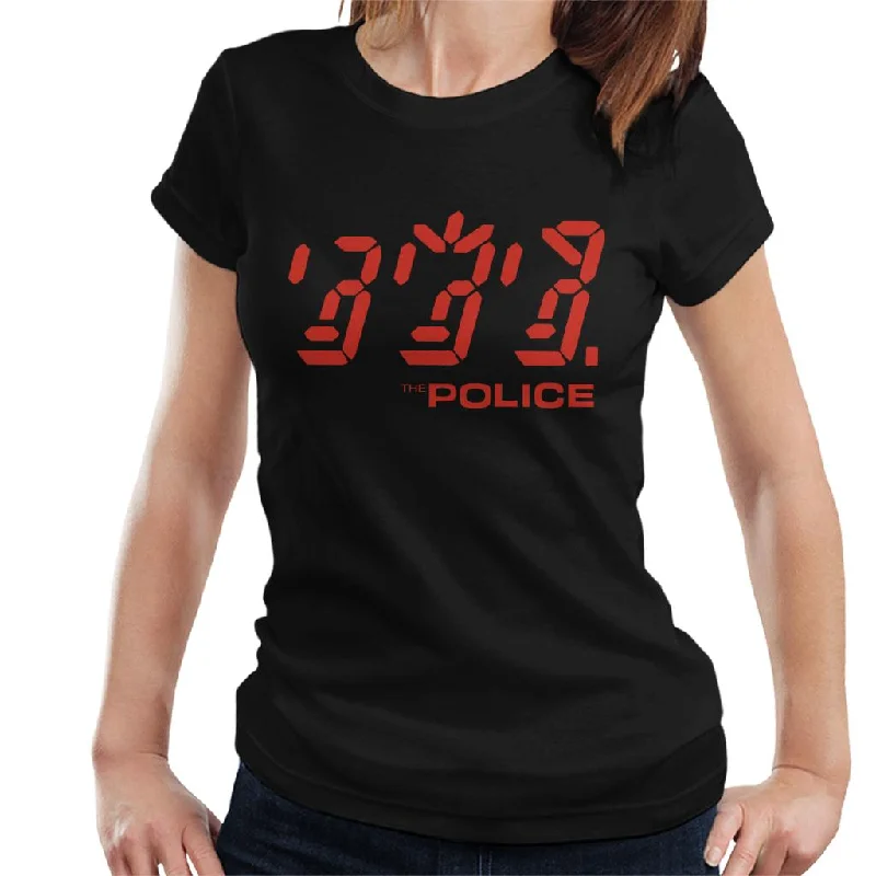The Police Ghost In The Machine Logo Women's T-Shirt Striped Floral Plaid