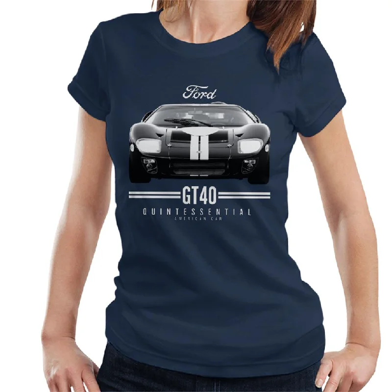 Ford GT 40 Quintessential American Car Women's T-Shirt Sequined Glittery Shiny