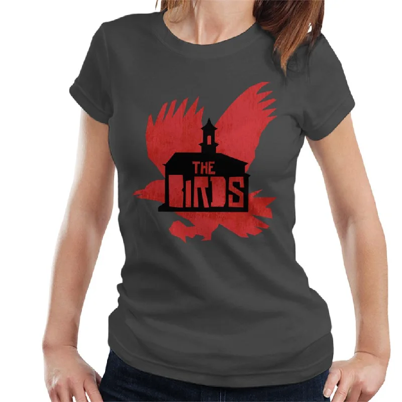 The Birds Schoolhouse Silhouettes Women's T-Shirt Knit Fabric Woven Fabric Fleece Fabric The Birds Schoolhouse Silhouettes Women's T-Shirt Knit Fabric Woven Fabric Fleece Fabric
