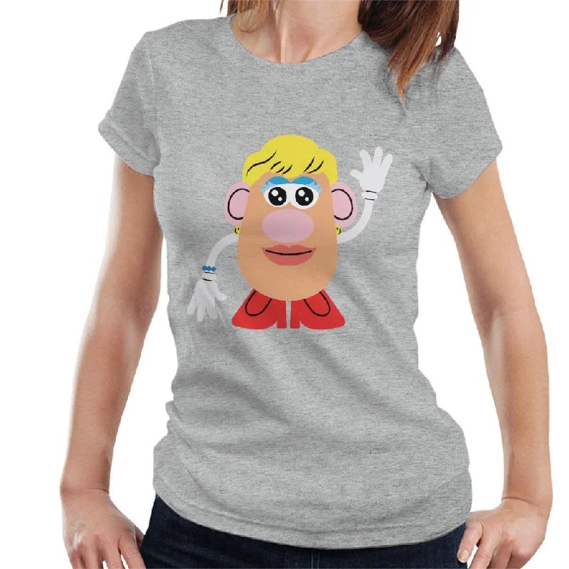 Mrs Potato Head Wave Women's T-Shirt Striped Floral Plaid