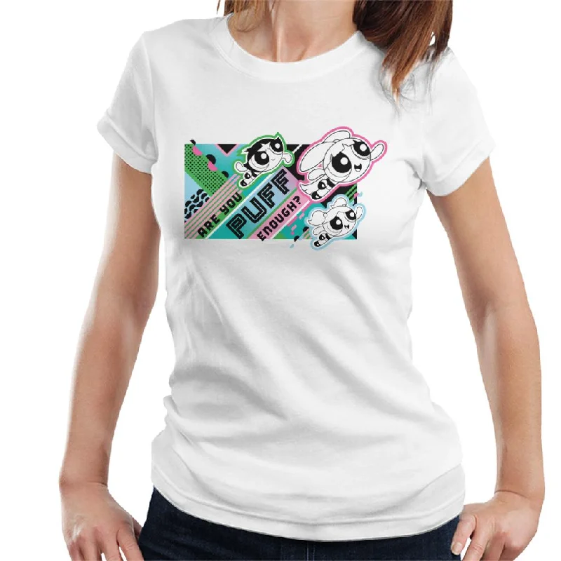 Powerpuff Girls Are You Puff Enough Women's T-Shirt Collared Crew Neck Turtle Neck