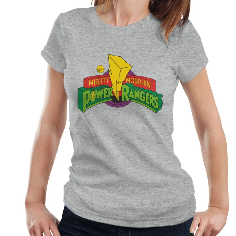 Power Rangers Classic Mighty Morphin Logo Women's T-Shirt Casual Formal Business