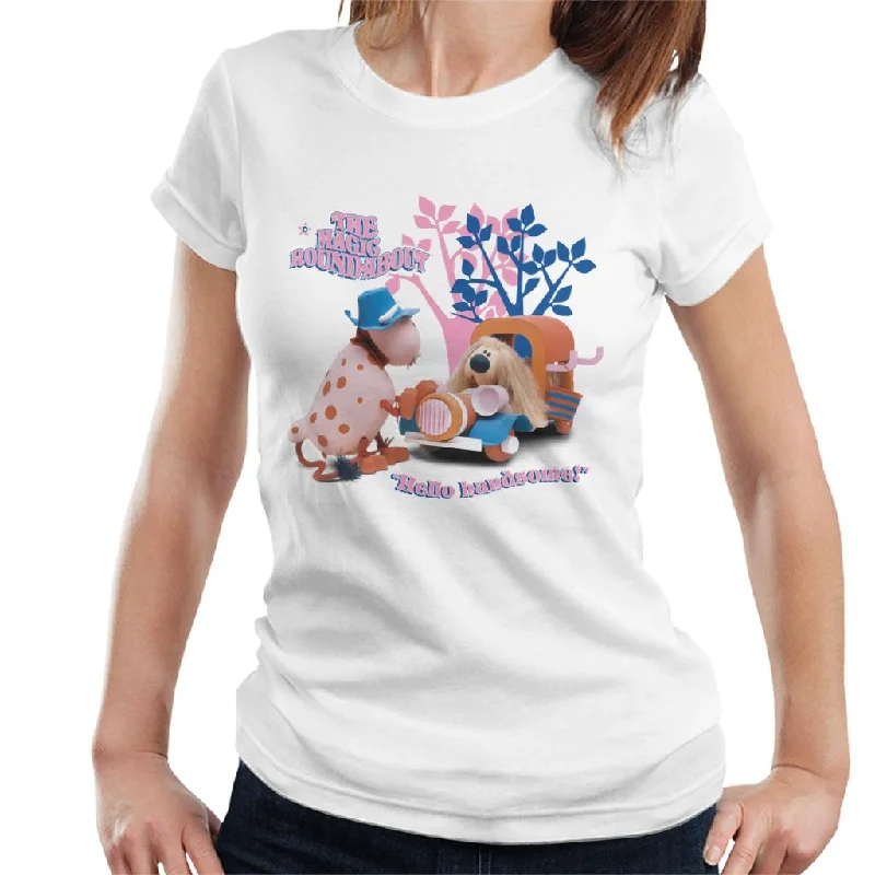The Magic Roundabout Ermintrude & Dougal Hello Handsome Women's T-Shirt Elegant Classic Vintage The Magic Roundabout Ermintrude & Dougal Hello Handsome Women's T-Shirt Elegant Classic Vintage