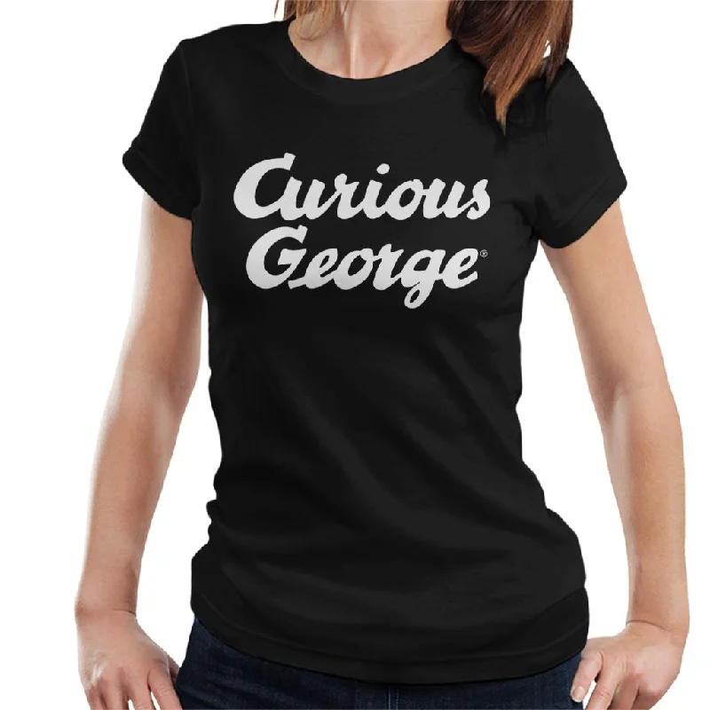 Curious George Big Logo Women's T-Shirt Fleece Fabric Down Fabric Feather Fabric