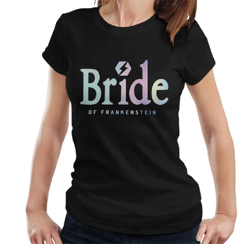 Bride Of Frankenstein Gradient Logo Women's T-Shirt Jersey Fabric Tulle Fabric Batik Fabric