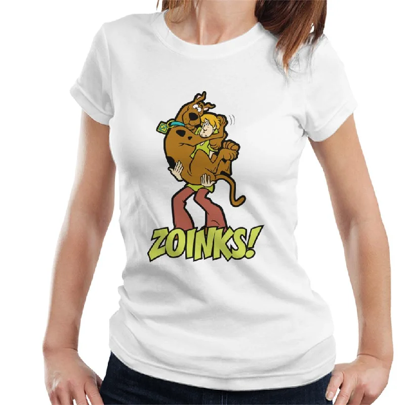 Scooby Doo Zoinks Women's T-Shirt Beaded Sequined Faux Fur