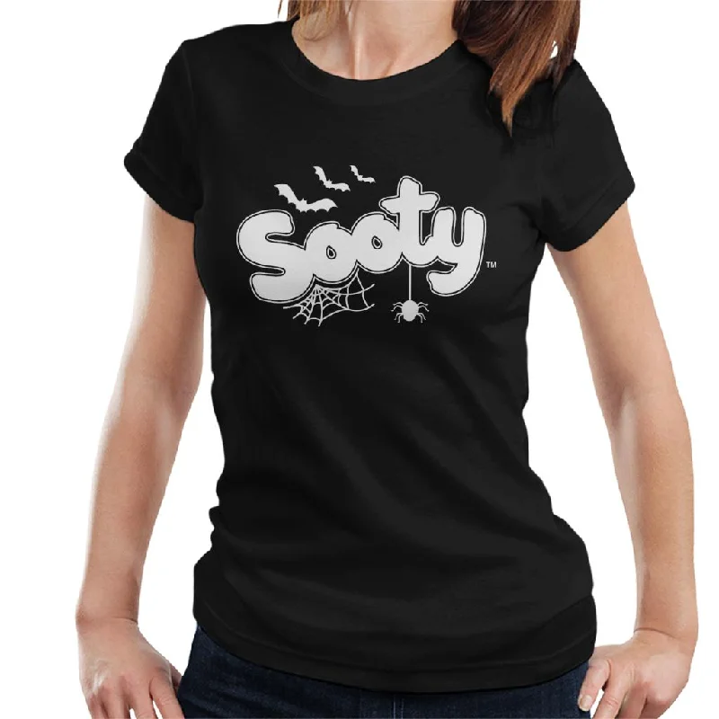 Sooty Halloween Glow In The Dark Logo Women's T-Shirt Layered Multi-layer Single Layer Sooty Halloween Glow In The Dark Logo Women's T-Shirt Layered Multi-layer Single Layer