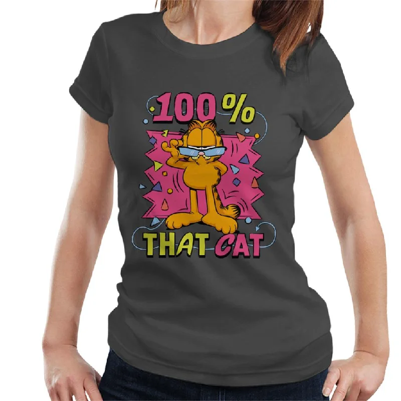 Garfield One Hundred Percent That Cat Women's T-Shirt Layered Multi-layer Single Layer
