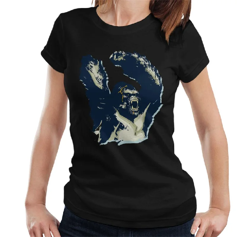 King Kong Arms Up Rage Women's T-Shirt Layered Multi-layer Single Layer