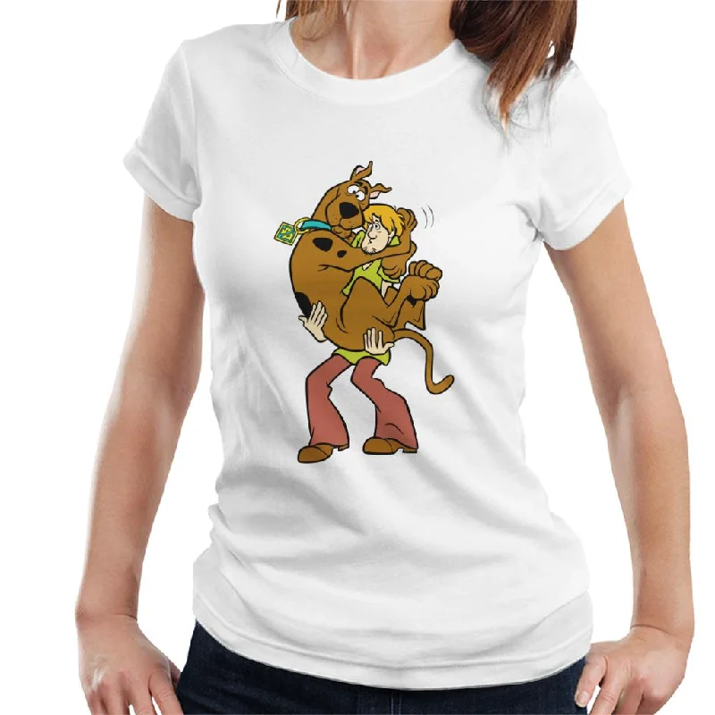 Scooby Doo Shaggy Holding Scooby Women's T-Shirt Anti-Shrink Durable Soft