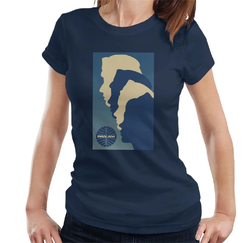 Pan Am Crew Silhouette Women's T-Shirt Plaid T-Shirt Polka Dot Checkered