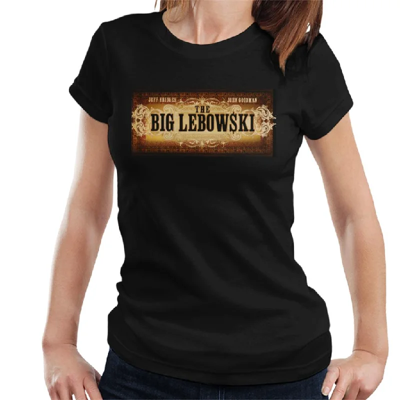 The Big Lebowski Banner Women's T-Shirt Notch Collar Peter Pan Collar Cowl Neck