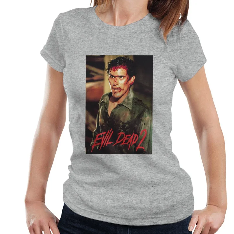 Evil Dead 2 Ash Williams Women's T-Shirt Fashionable Trendy Casual