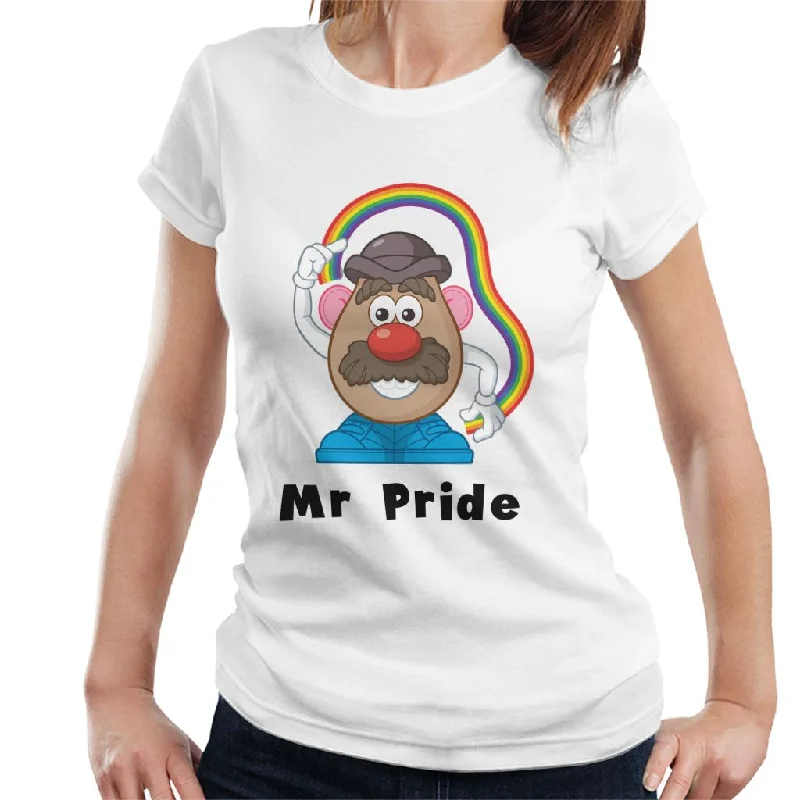 Mr Potato Head Mr Pride Rainbow Women's T-Shirt Print Jacquard Patchwork