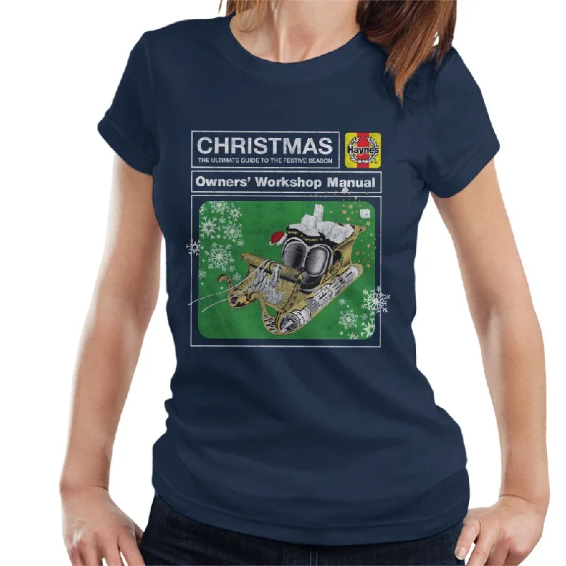 Haynes Christmas Manual Sleigh Women's T-Shirt Polka Dot Checkered Tartan