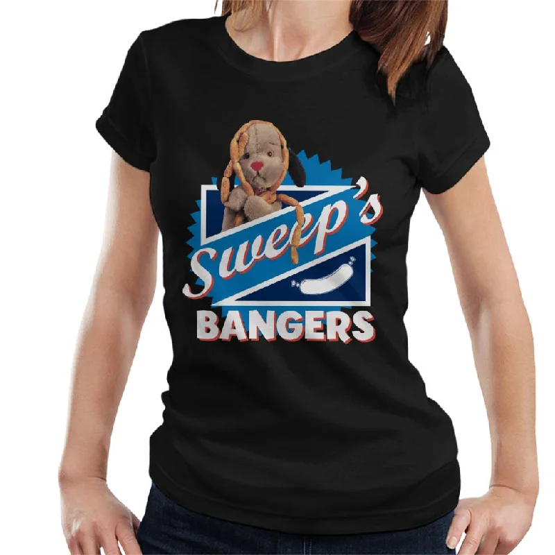 Sooty Sweep's Bangers Women's T-Shirt Mesh Blend Leather Blend Suede Blend