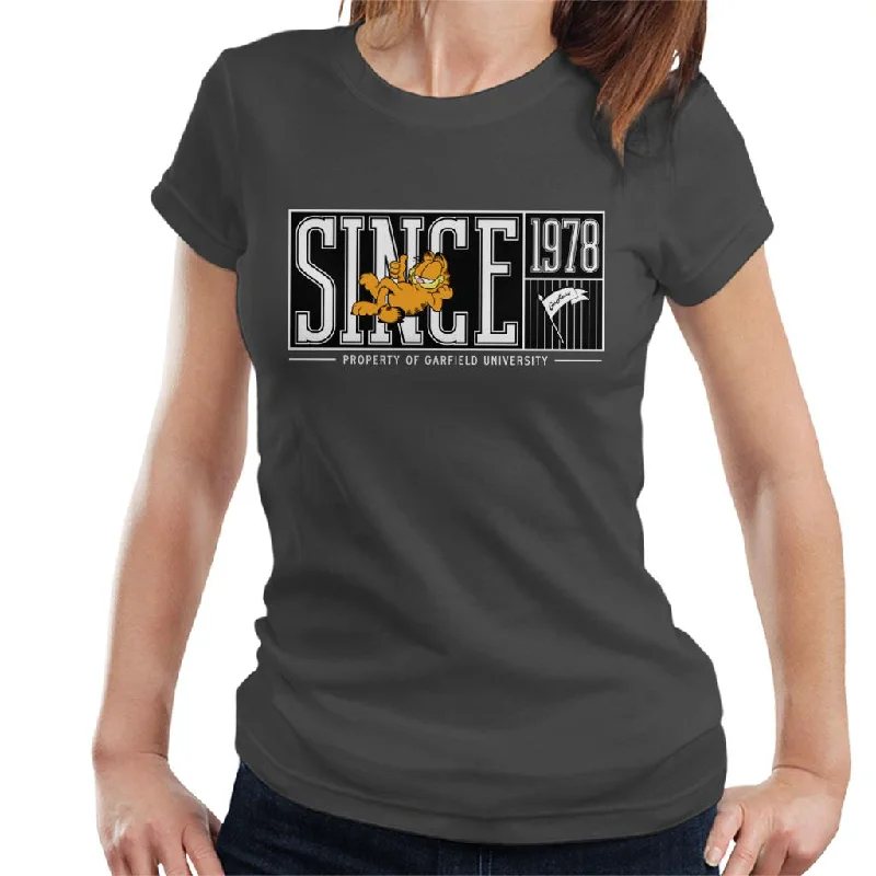 Garfield Property Of Garfield University Since 1978 Women's T-Shirt Handmade Hand-knitted Hand-woven