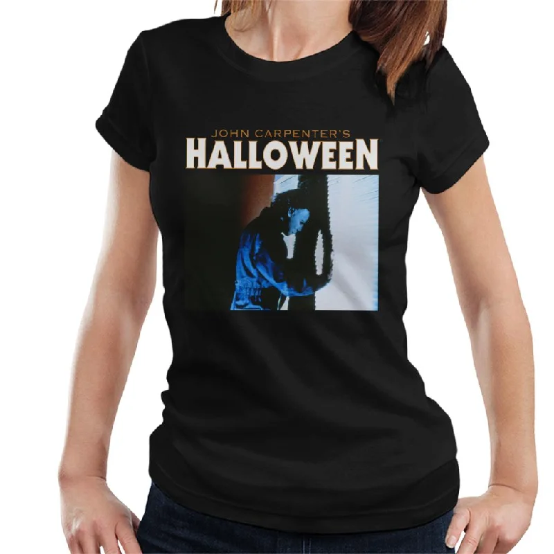 Halloween Michael Myers Shadow In The Night Women's T-Shirt Real Fur Shearling Chenille