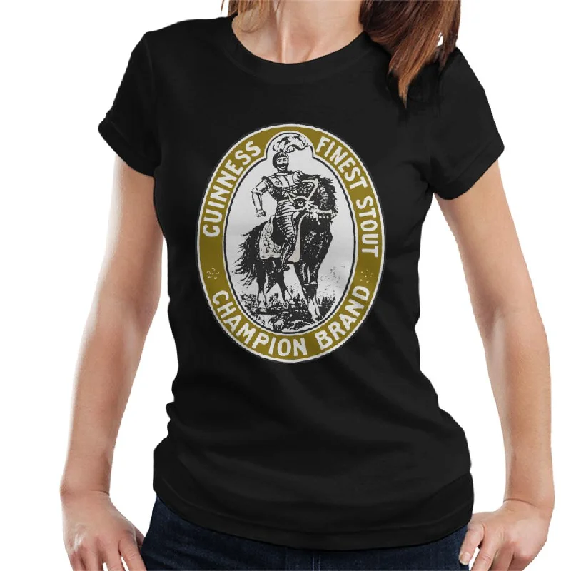 Guinness Finest Stout Women's T-Shirt Striped Floral Plaid