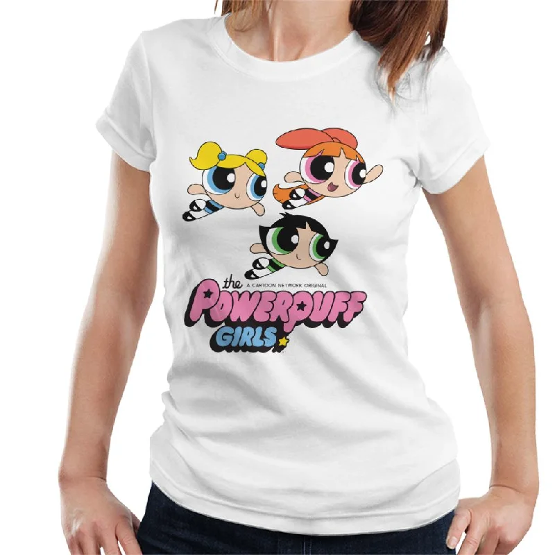 Powerpuff Girls Trio Smiling Flying Women's T-Shirt Lace Blend Ribbed Blend Corduroy Blend Powerpuff Girls Trio Smiling Flying Women's T-Shirt Lace Blend Ribbed Blend Corduroy Blend