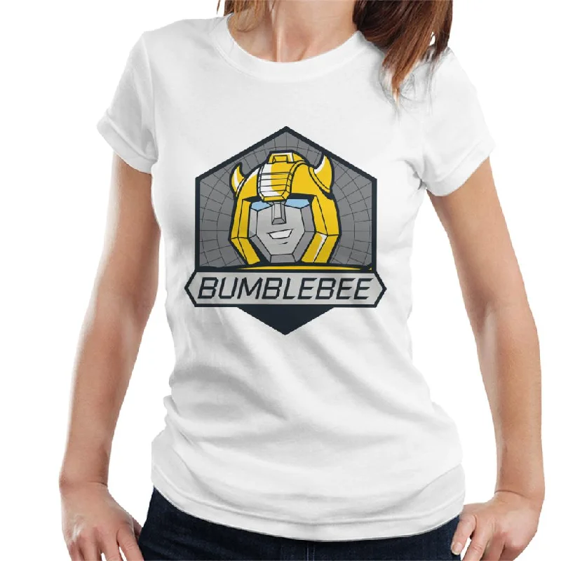 Transformers Bumblebee Retro Face Badge Women's T-Shirt Plaid T-Shirt Polka Dot Checkered