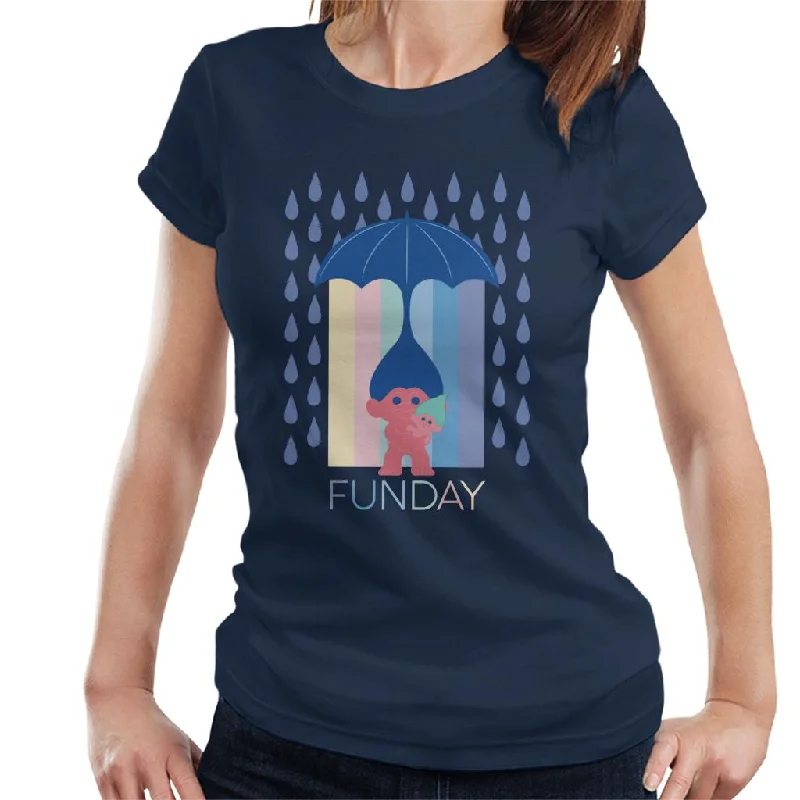 Trolls Fun Day Raining Umbrella Hair Women's T-Shirt Nylon Fabric Polyester Fabric Spandex Fabric Trolls Fun Day Raining Umbrella Hair Women's T-Shirt Nylon Fabric Polyester Fabric Spandex Fabric