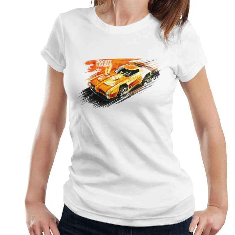 Rocket League Dominus Fire Women's T-Shirt Seamless Knitted Crochet