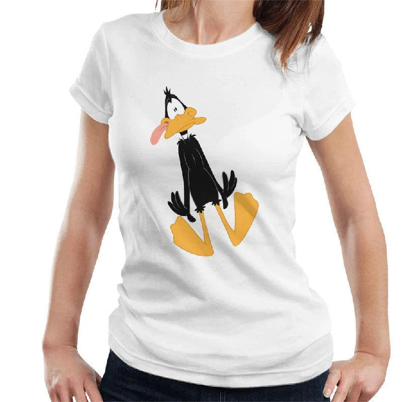 Looney Tunes Daffy Duck Dumbstruck Women's T-Shirt Terry Blend Velvet Blend Canvas Blend Looney Tunes Daffy Duck Dumbstruck Women's T-Shirt Terry Blend Velvet Blend Canvas Blend