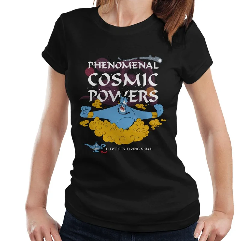 Disney Aladdin Phenomenal Cosmic Powers Genie Women's T-Shirt Lace Blend Ribbed Blend Corduroy Blend Disney Aladdin Phenomenal Cosmic Powers Genie Women's T-Shirt Lace Blend Ribbed Blend Corduroy Blend