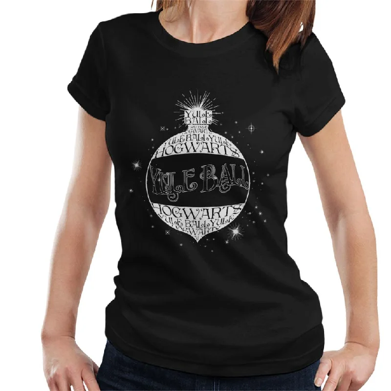 Harry Potter Christmas Hogwarts Yule Ball Bauble Women's T-Shirt Machine Wash Dry Clean Hand Wash Harry Potter Christmas Hogwarts Yule Ball Bauble Women's T-Shirt Machine Wash Dry Clean Hand Wash