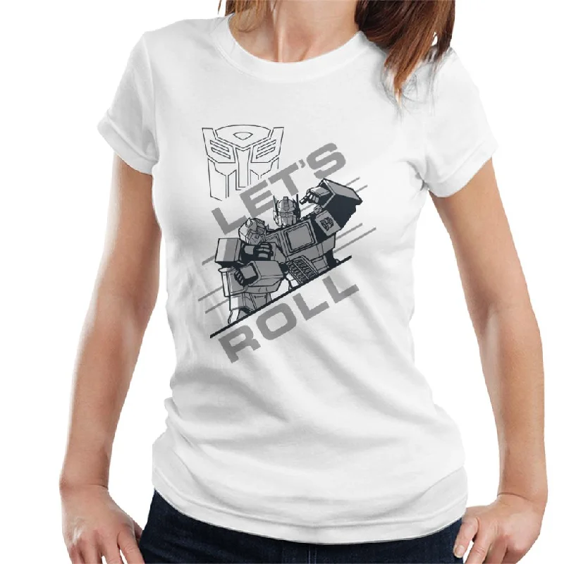 Transformers Lets Roll Women's T-Shirt Asymmetrical Pockets Print