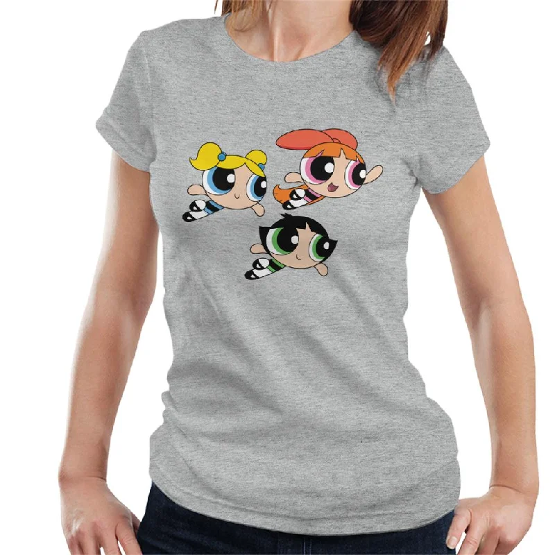 Powerpuff Girls Flying Women's T-Shirt Knit Fabric Woven Fabric Fleece Fabric