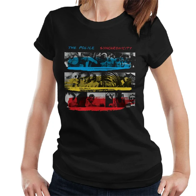 The Police Synchronicity Album Cover Women's T-Shirt Print Jacquard Patchwork
