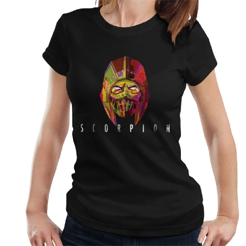 Mortal Kombat Scorpion Mask Women's T-Shirt Rayon Fabric Velvet Fabric Corduroy Fabric Mortal Kombat Scorpion Mask Women's T-Shirt Rayon Fabric Velvet Fabric Corduroy Fabric