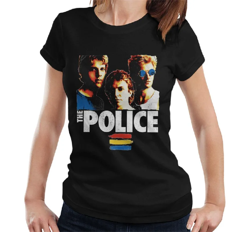 The Police Band Photo Women's T-Shirt Hooded Caped Shawl Collar