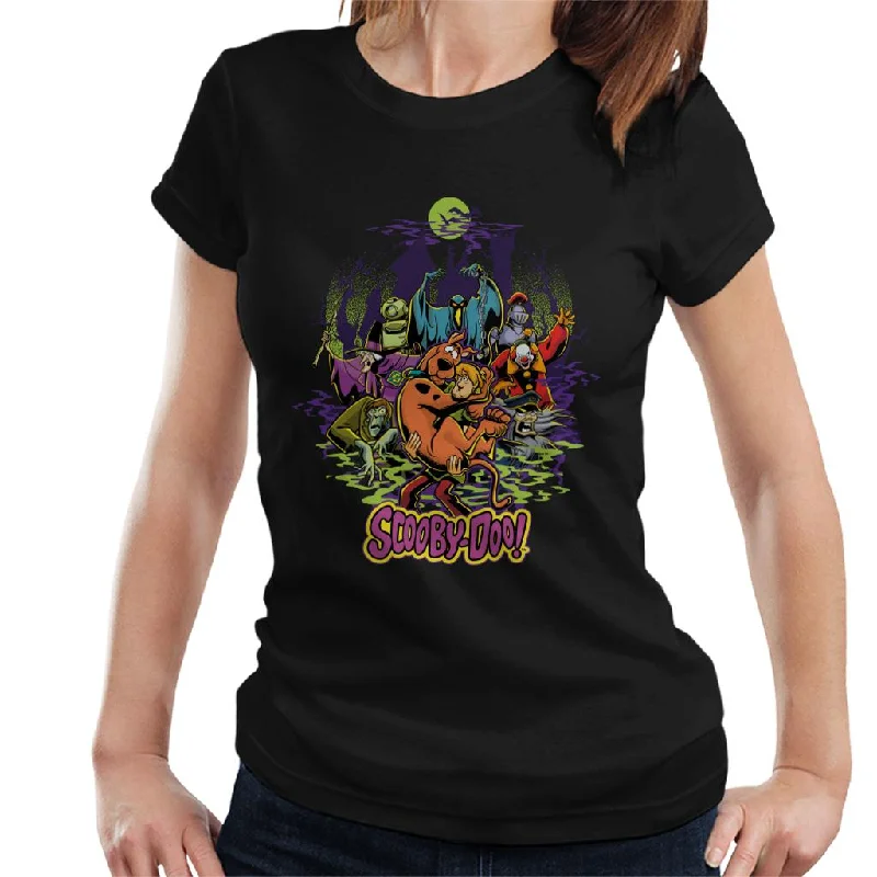 Scooby Doo Halloween Scary Characters Women's T-Shirt Machine Wash Dry Clean Hand Wash Scooby Doo Halloween Scary Characters Women's T-Shirt Machine Wash Dry Clean Hand Wash