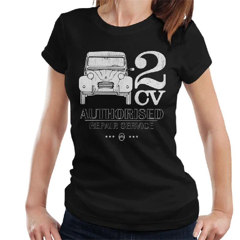 Citroën 2CV Authorised Repair Service White Logo Women's T-Shirt Fitted T-Shirt Seamless Stretchy Citroën 2CV Authorised Repair Service White Logo Women's T-Shirt Fitted T-Shirt Seamless Stretchy