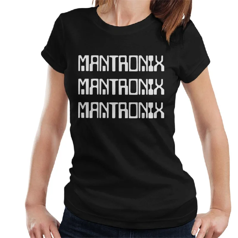 Mantronix White The Album Cover Women's T-Shirt Collared Crew Neck Turtle Neck