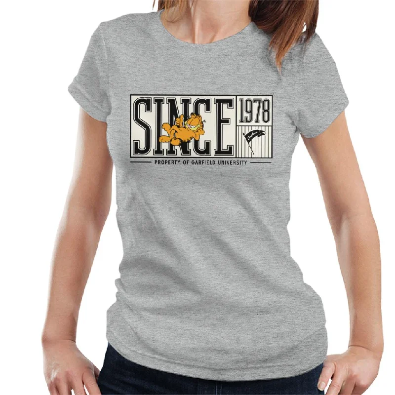 Garfield University Property Since 1978 Women's T-Shirt Machine Wash Dry Clean Hand Wash Garfield University Property Since 1978 Women's T-Shirt Machine Wash Dry Clean Hand Wash