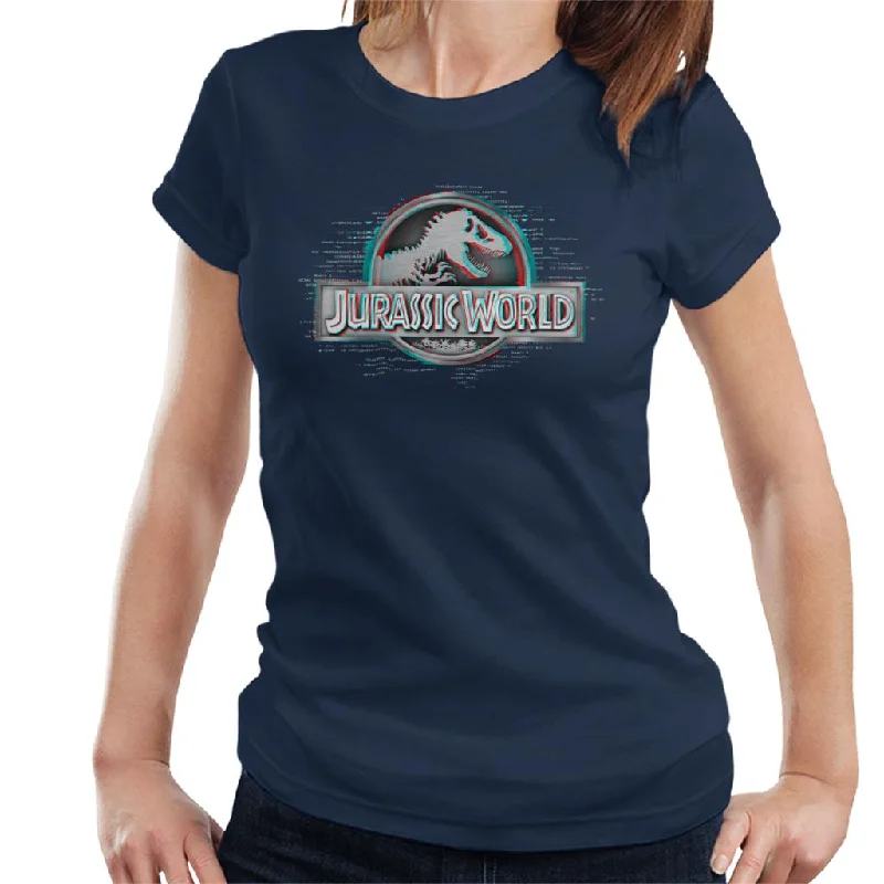 Jurassic Park X Ray Logo Women's T-Shirt Solid Color Striped Floral