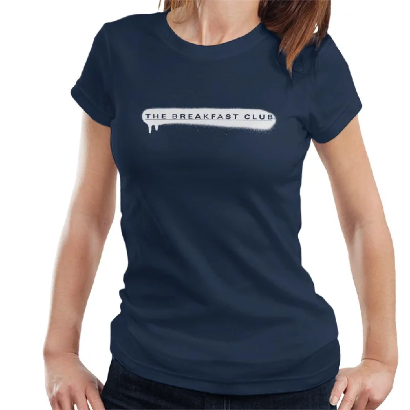 The Breakfast Club Spray Paint Logo Women's T-Shirt Striped Floral Plaid